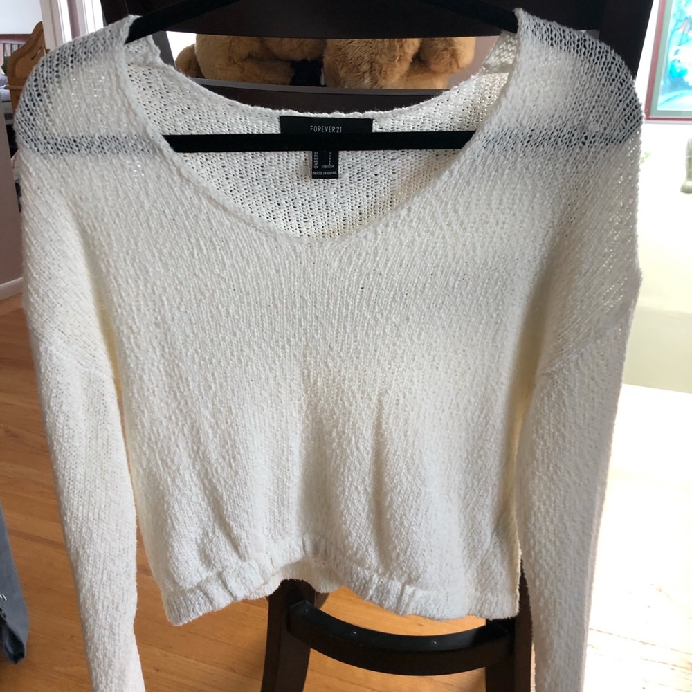 V-neck knitted sweater